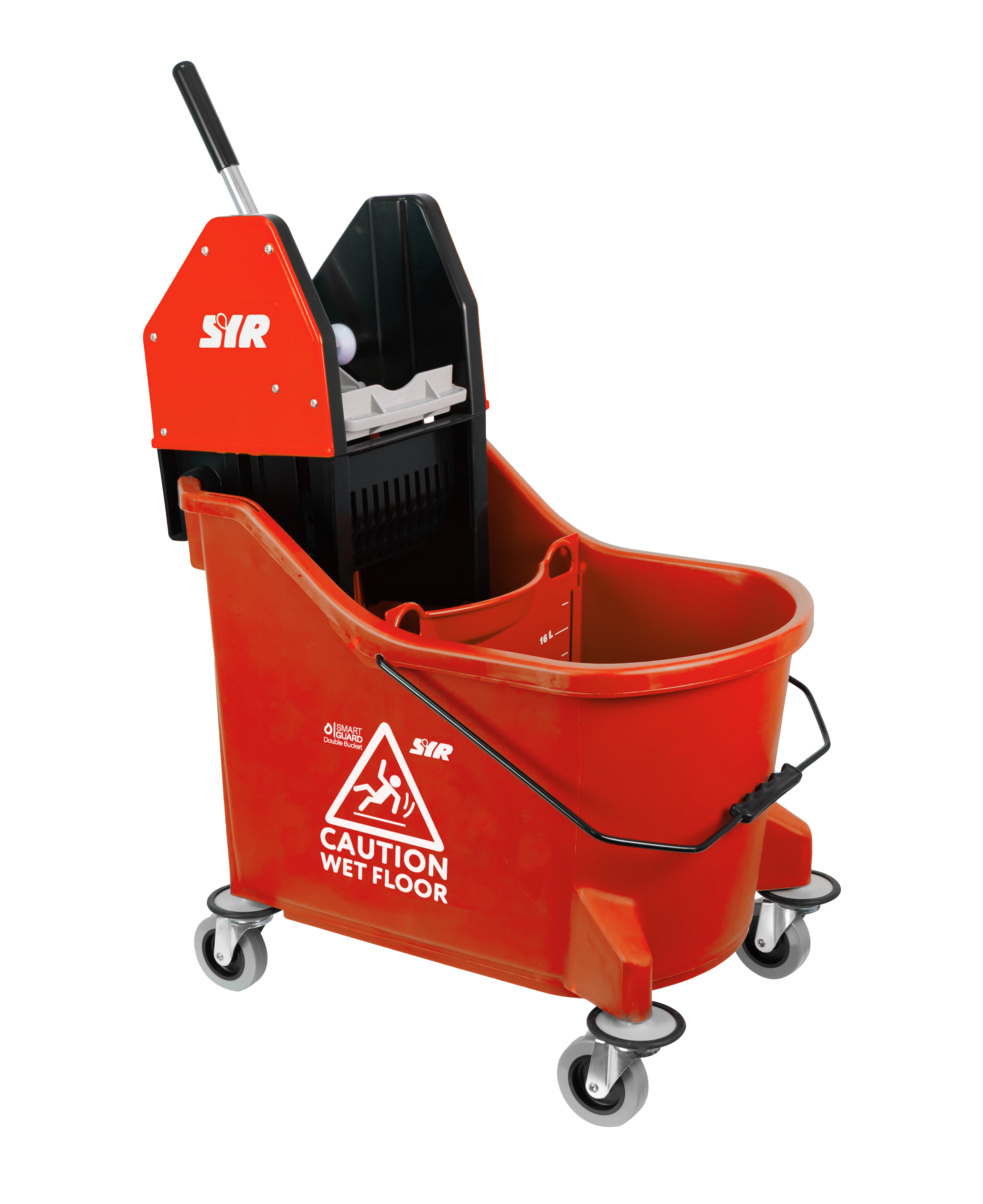 33L Double Bucket Bucket on Wheels (Suitable for Traditional and Flat Mops)
